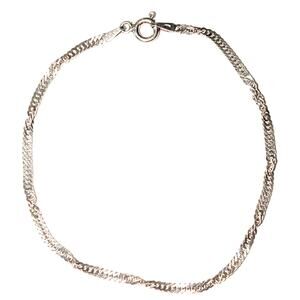 Womens 925 Sterling Silver Bracelet Made in Italy Twist Chain 7.75 inches long